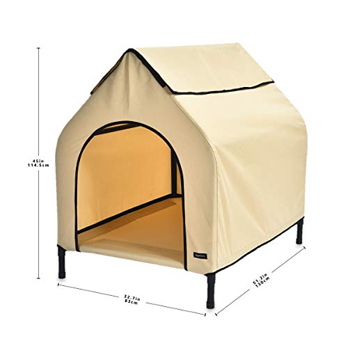 Amazon Basics Elevated Portable Pet House, Large (51 x 41 x 34 Inches