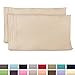 Cosy House Collection Everyday 1500 Series Pillowcases - Bedroom Essentials - Luxury Hotel Quality - Silky Soft & Smooth - Gentle & Skin Friendly - Set of 2 (Standard, Cream)