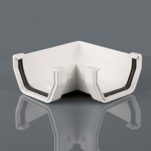 Brett Martin 90 Degree Angle for 114mm Squarestyle Gutter System White BR058W