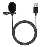 Movo M1 USB Lavalier Lapel Clip-on Omnidirectional Microphone for Laptop, PC and Mac, Perfect Podcasting, Gaming, Streaming and Desktop Mic (20-Foot Cord)