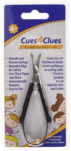 Scissors: Adaptive Loop Scissors for Easy Cutting from Cues4Clues | For both Righties and Lefties |Great for Children and Adults | Helps Build Confidence in Cutting | Improve Coordination and Hand Strength | Have Fun with Arts and Crafts