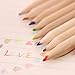 Mziart Cute Cartoon Bear Mini Drawing Colored Pencils with Sharpener, 3.5