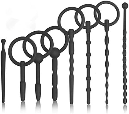 Kasmena 8 Pcs Set Silicone Plug Beads Urethral Sounds with Different Size