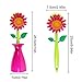 Wed2BB Flower Design Non-Scratching Nylon Dish Brush With Vase Holder - Random Color