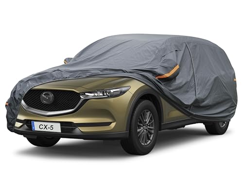 GUNHYI Funda Premium para Coche Ajuste Personalizado Mazda CX-5 CX5 (2012-2025), 16 Capas de Alta Resistencia Impermeable para Todo Clima con Puerta con Cremallera para Protección contra Sol, Lluvia