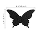 Luxbon 100Pcs 3D Paper Black Matt Effect Butterfly Wall Stickers Removable Butterflies Decor Wall Decals for Livingroom Home Nursery Girls Bedroom DIY Wall Decorations