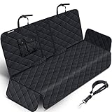 URPOWER Dog Seat Covers 100% Waterproof Pet Car Seat Cover Nonslip Bench Seat Covers Armrest Compatible for Back Seat with Pet Seat Belts for Cars Trucks & SUVs