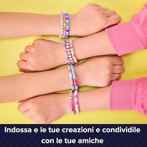 , Macchina dei Braccialetti Heishi dell'Amicizia, con Pratica Penna Impila-Perline e oltre 1200 Perline, per la Realizzazione di 15 Braccialetti, Giocattoli Artistici per Bambine, 7+ Anni — foto 6 di 8