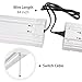 4ft LED Utility Shop Lights for Garage, 40W Bright Plug-in LED Shop Light Daylight 5000K Frosted Cover, Linkable Hanging Fluorescent Shop Light Fixture Replacement