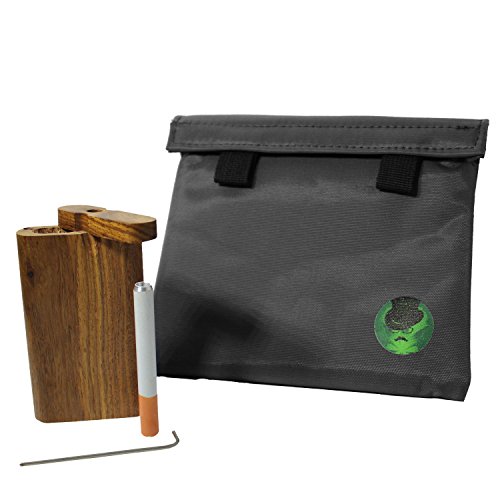 Buy Discreet Smoker Smell Proof Bag with Raw Natural Wood