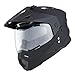 1Storm Dual Sport Motorcycle Motocross Off Road Full Face Helmet Dual Visor Matt Black, Size Medium