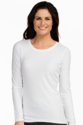 Med Couture Performance Longsleeve Knit Tee for Women, White, Small