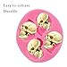 Chocolate Candy Molds - Halloween Skulls Fondant Mold for Cake Decoration Set of 3