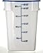 CFS 1073602 StorPlus Square Food Storage Box, Container Only, 22 Quart, White (Pack of 6)