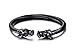 Mealguet Jewelry Mens Stainless Steel Opposite Dragon-Themed Twisted Wire Viking Cuff Bangle Bracelet,4 Color