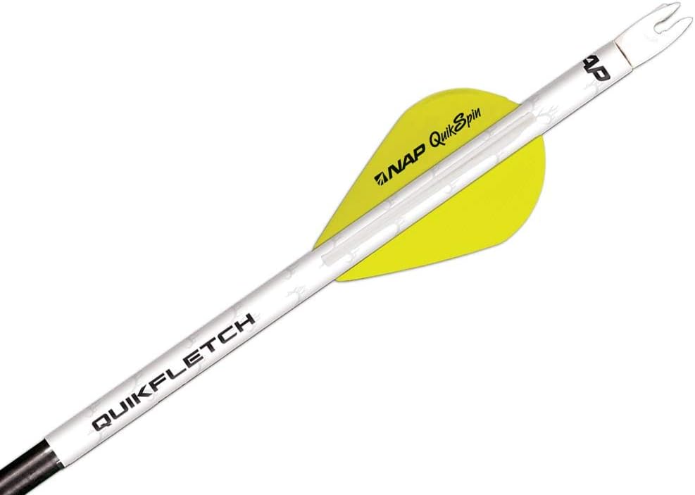 New Archery Products NAP Quikfletch Spin Hunter Vanes 6-Pack 2-Inch White/Yellow, One Size (NAP-60-633) : Archery Equipment : Sports & Outdoors