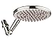 9.5 inch High Pressure Rainfall Shower Head with 6-Way Adjustable Extension Arm, 109 Self-Clean Jets; Sealant Tape Included