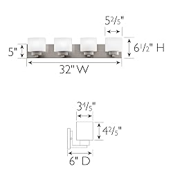 Design House 578013 Dove Creek Vanity Dimmable with