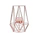Quaanti Nordic Geometric Candle Holder Iron Hollow Tealights Candles Holders for Vintage Wedding Home Decoration Gold,Rose Gold (Rose Gold/3.7x3.7x6.9in)