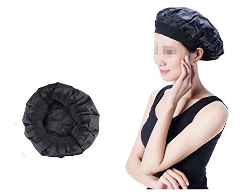 Hair Care SPA Hat - Hair Thermal Microwavable No Need Plug Electricity Heat Cap for Hair Membrane Care Dyeing Evaporation Treatment Home or Salon Use Beauty Nourishing Cap (Black)