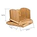 Toughard Bamboo Compact Foldable Bread Slicer Cutting Guide with Crumb Catcher Tray for Homemade Bread, Loaf Cakes & Bagels, 3 Thickness Slices Adjustable (New Version)