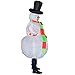 Wecloth Christmas Inflatable Snowman Cosplay Costume Party Fancy Dress Blow Up Body Suit Jumpsuit (Adult)