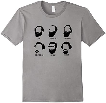Men's Beards and Generals: American Civil War t-shirt Confederate XL Slate