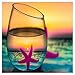 Ingzy 5D Diamond Painting Kits Full Drill Cup Beach, DIY Cross Stitch Round Rhinestone Embroidery Arts Craft for Home Wall Decor- Ocean in The Cup(11.8x11.8in)