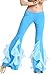 ZLTdream Women's Belly Dance Crimping Bottom Bell Pants Crystal Cotton