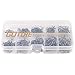 Goture Fishing Hooks 500pcs Small Size Freshwater Fishhook Jig Circle Fishing Hooks Soft Bait Texas Rig Set 50Pcs in a box for Saltwater
