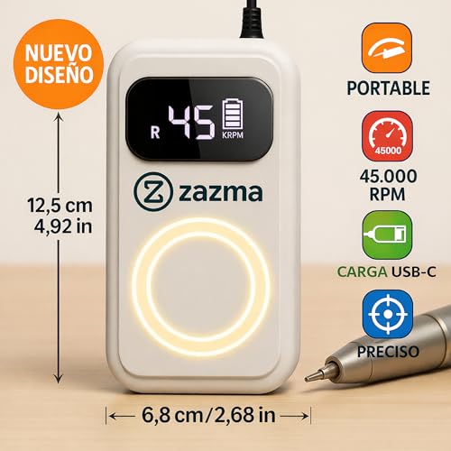 USB-C Rechargeable Nail Drill with Digital Display, 7 Bits and Bands