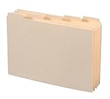 Smead Blank Self-Tab Card Guides, 5 x 8 Inches, 1/5 Cut Tab, Manila, 100 per Box (57050)