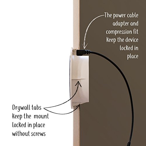The-Flush-Mount--Built-in-Wall-or-Ceiling-Mount-for-Round-Puck-Speakers--Includes-Wiring--Does-not-muffle-built-in-speakers--by-Mount-Genie