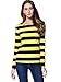 HUHOT Bumble Bee Costume Women's Cotton Black and Yellow Striped Shirt Odlaw Bumblebee Costume
