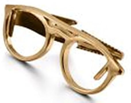 Banana Republican Gold Tie Clip Optical Glasses Glass Wayfarer Biker Wedding Bar Clasp Optometrist #BR5546