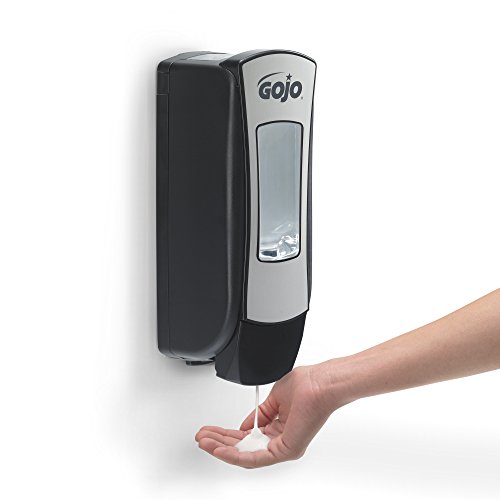 GOJO ADX12 PushStyle Foam Soap Dispenser, Chrome/Black, for 1250 mL