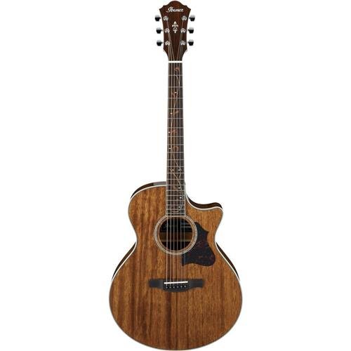 Ibanez AE Series AE245NT Semi-Acoustic Guitar, Solid Mahogany Top, Mahogany Back and Sides, 20 Frets, Mahogany Neck, Rosewood Fretboard, Natural