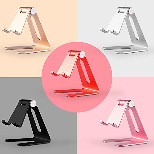 Adjustable Cell Phone Stand, Thickness Aluminum Multi-Angle Mobile Phone Holder,Cradle, Dock, Stand for iPhone 6 7 8X Plus 6s 7s ipad, All Android Smartphone, Universal Phone Stand (Gold)
