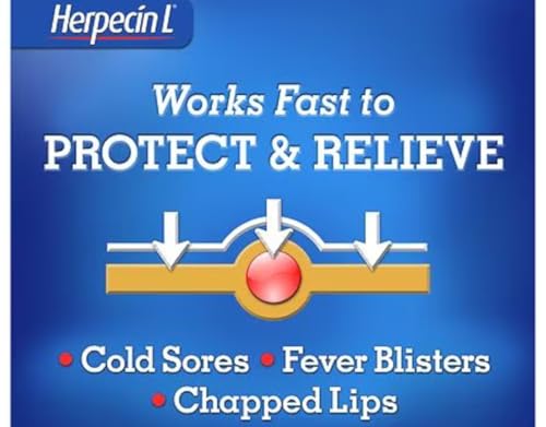 Herpecin L Lip Balm Stick with SPF30 and Lysine; Protects & Treats Cold Sores & Fever Blisters, Chapped Lips, 0.1oz - 2 Pack