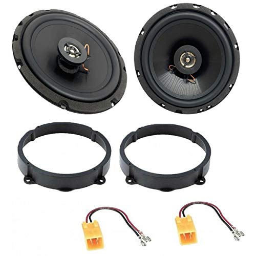 Sound-way - Car stereo upgrade adapters set with speakers compatible with Alfa Romeo 147/156 / 166/159 / GT Brera/Fiat Idea/Lancia Musa, Lancia Y 2003-2011