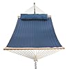 Patio Watcher 11 Feet Quilted Fabric Hammock with Pillow Double 2 Person Hammock with Bamboo Spreader Bars, Perfect for… 41 p1WnfWHL