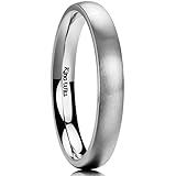 King Will BASIC 3MM Titanium Ring Brushed/Matte Comfort Fit Wedding Band For Men Women