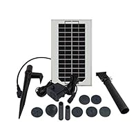 ZPPLD Solar Fountain Pump - Free Standing 3W Bird Bath Fountain Pump for Garden and Patio, Solar Panel Kit Water Pump