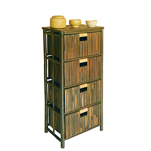 Zew 4 Drawer Bamboo Chest Buy Online In Qatar Zew Products In