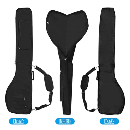 TEUYOE Bolsa de viaje plegable para palos de golf, bolsa porta palos de golf con cremallera para 8-10, bolsa de transporte de golf pequeña y ligera portátil impermeable para mujeres y hombres, negra