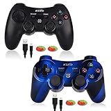 PS3 Controller WirelessDual Vibration Joystick - KLNO Bluetooth Gamepad Sixaxis, Super Power, USB Charger, Sixaxis (2 pack)