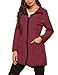 Besshopie Rain Jacket Women Lightweight Packable Waterproof Hooded Long Raincoat Outdoor S-XXL