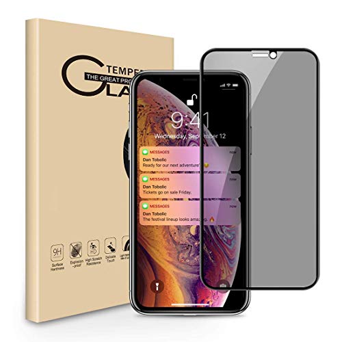 Sameriver iPhone 11 Pro/ iPhone Xs/X Privacy Screen Protector, [1-Pack] Full Coverage Anti-Spy Anti-Scratch Tempered Glass Film Shield for iPhone 11 Pro/ Xs/X 5.8 inches - Thumbnail 7
