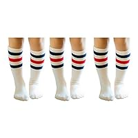 PenGreat Knee High Toddler Socks Boys Girls Child Crew Striped Tube Socks 3 Pairs