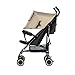 Evezo 2141A Full-Size Ultra Lightweight Umbrella Stroller, Reclining Seat, 5-Point Safety Harness, Canopy, Storage Bin (Taupe Gray) (214-1A)